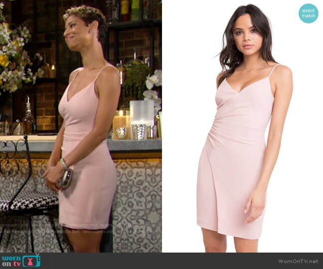 Black Halo Esthero Dress in Bellini worn by Elena Dawson (Brytni Sarpy) on The Young and the Restless