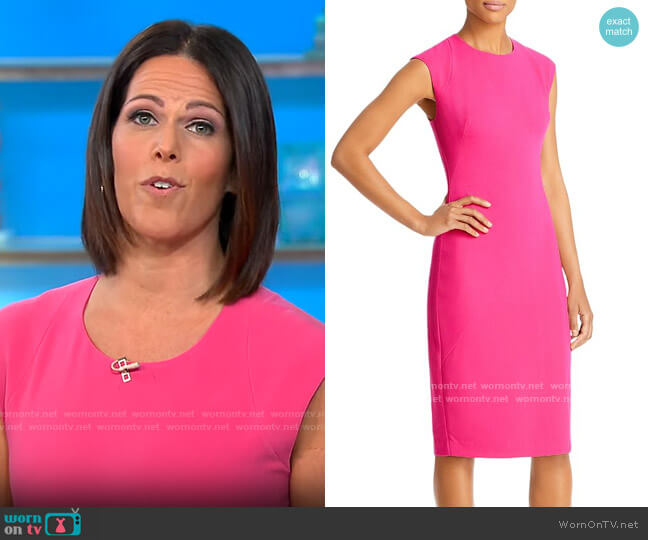 Black Halo Samoa Sheath Dress worn by Dana Jacobson on CBS Mornings