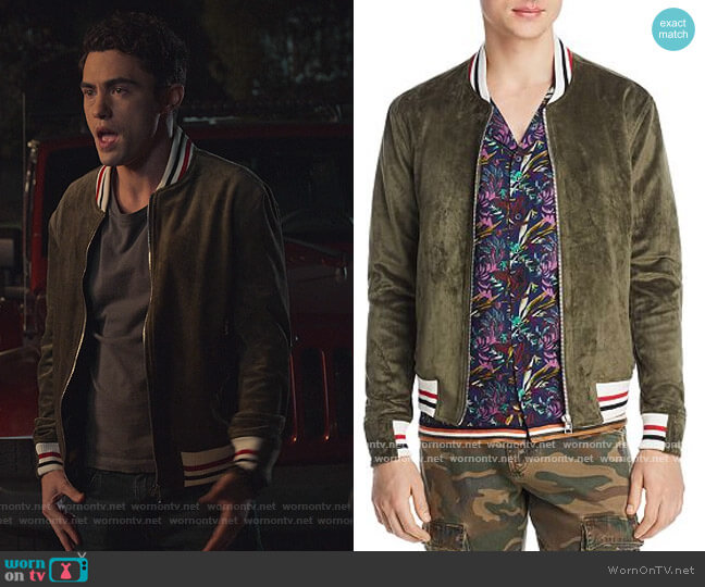 WornOnTV: Paxton’s green suede bomber jacket on Never Have I Ever ...