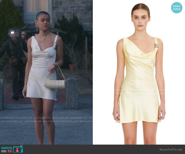 WornOnTV: Julien’s white cowl neck mini dress on Gossip Girl | Jordan ...