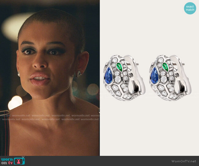 Serpenti Earrings by Bvlgari worn by Julien Calloway (Jordan Alexander) on Gossip Girl