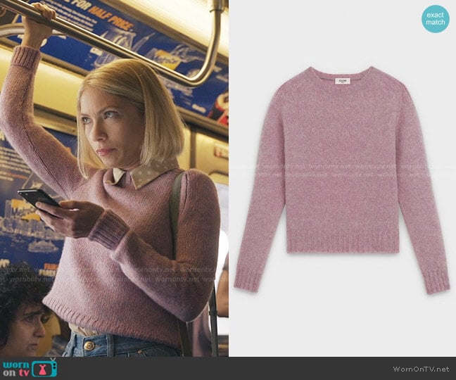 Crew Neck Sweater in Shetland Wool by Celine worn by Kate Keller (Tavi Gevinson) on Gossip Girl