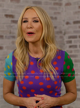 Chassie Post’s multicolor polka dot top on Today