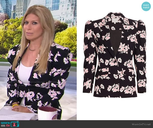 Suki Ikat Floral Blazer by Cinq a Sept worn by Jill Martin on Today