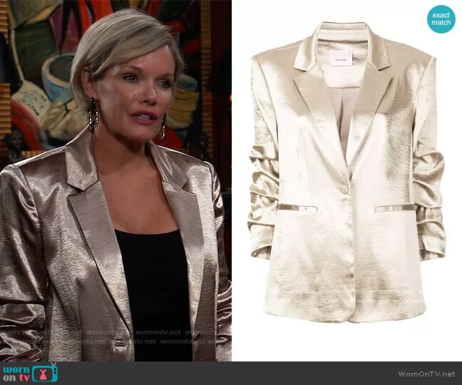 Kylie blazer by Cinq a Sept worn by Ava Jerome (Maura West) on General Hospital