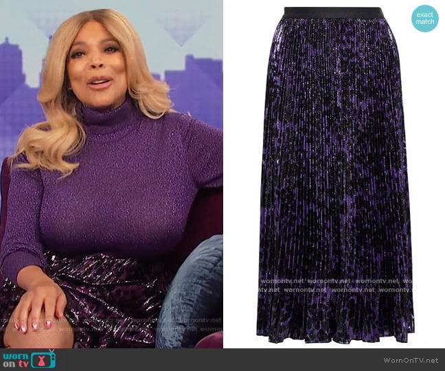 WornOnTV: Wendy’s purple metallic turtleneck bodysuit and skirt on The ...