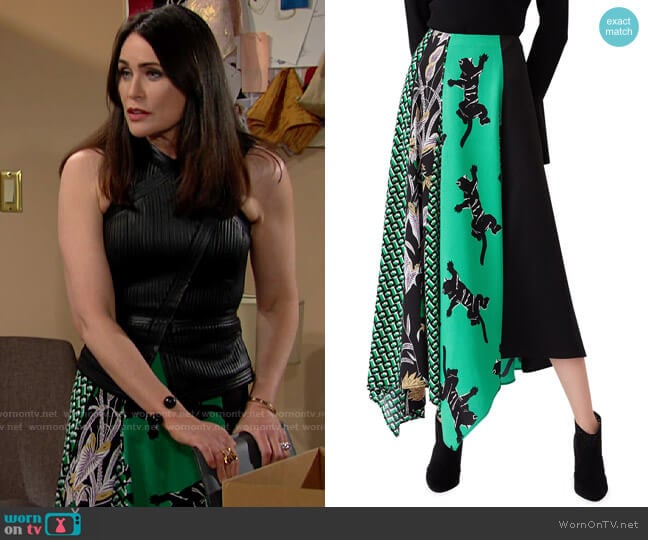 Diane von Furstenberg Jeffrey Skirt worn by Quinn Fuller (Rena Sofer) on The Bold and the Beautiful