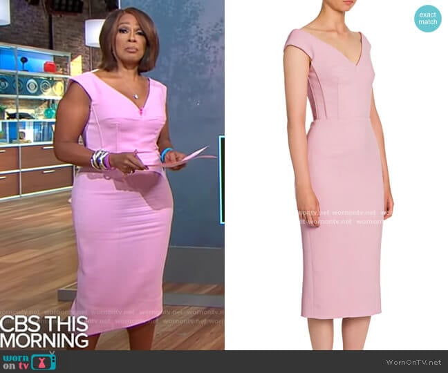 WornOnTV: Gayle King’s pink v-neck dress on CBS This Morning | Gayle ...