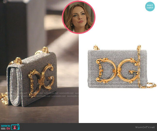 DG Girls Shoulder Bag by Dolce & Gabbana worn by Fallon Carrington (Elizabeth Gillies) on Dynasty