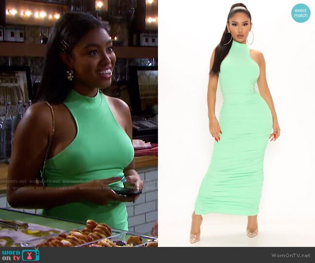 Back For Good Maxi Dress by Fashion Nova worn by Precious Way (Precious Way) on Days of our Lives