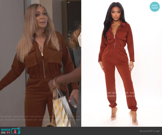 WornOnTV: Karen’s brown utility jumpsuit on The Real Housewives of ...