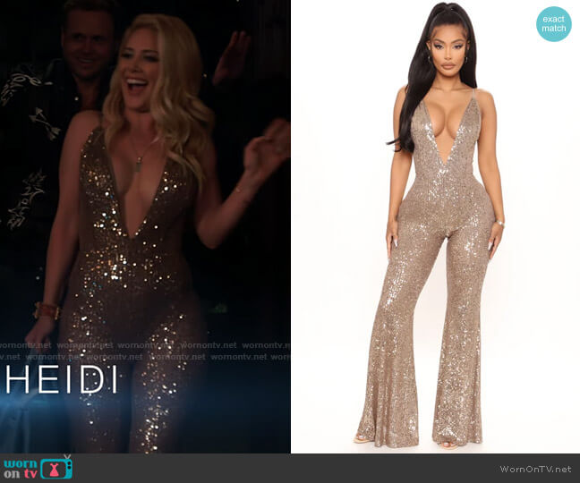 Fashion Nova Reach For The Stars Sequin Jumpsuit worn by Heidi Montag (Heidi Montag) on The Hills New Beginnings