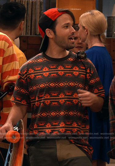 Freddie's orange geometric t-shirt on iCarly