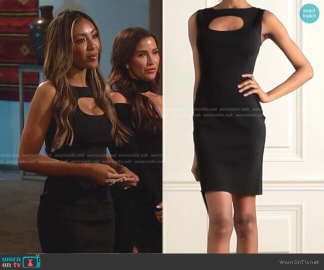 Cutout Stretch-Crepe Dress by Givenchy worn by Tayshia Adams on The Bachelorette