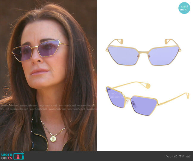 WornOnTV: Kyle's blue wrap dress and green sunglasses on The Real  Housewives of Beverly Hills, Kyle Richards