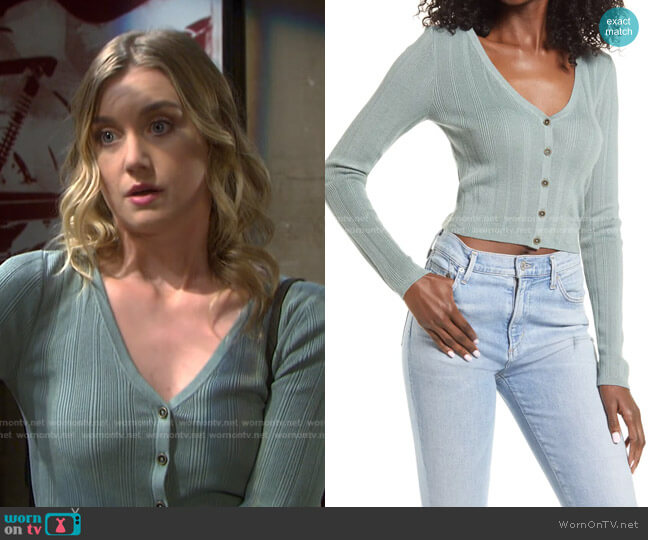 WornOnTV: Claire’s green ribbed cardigan on Days of our Lives | Isabel ...