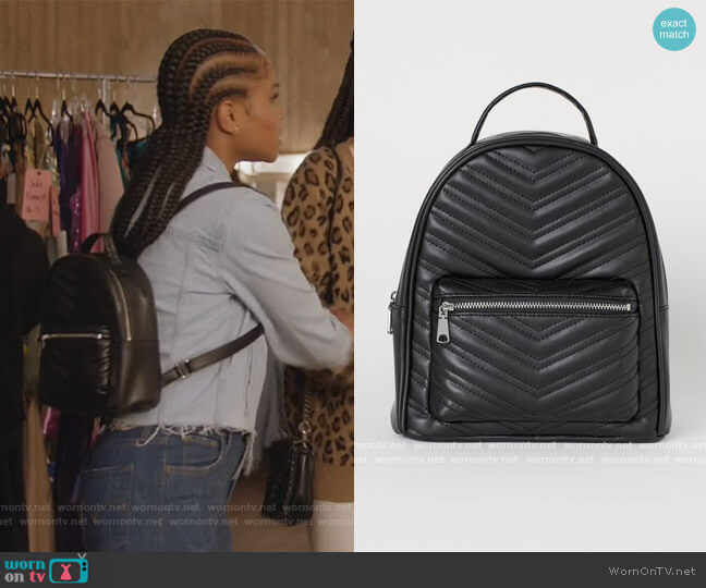 Small Backpack by H&M worn by Simone Hicks (Geffri Maya) on All American