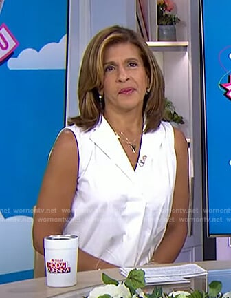 Hoda’s white sleeveless shirt on Today