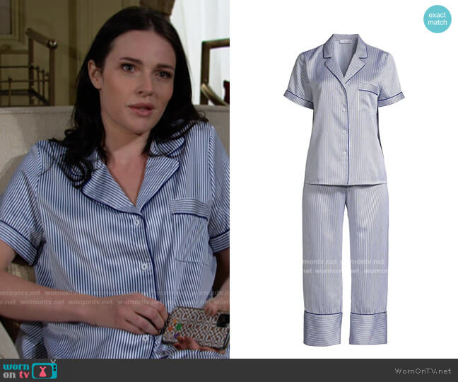 In Bloom Cypress 2-Piece Short Sleeve & Capris Set worn by Tessa Porter (Cait Fairbanks) on The Young and the Restless