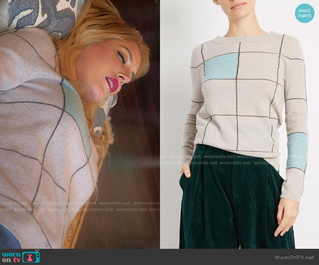 Heidi’s grid check sweater on The Hills New Beginnings