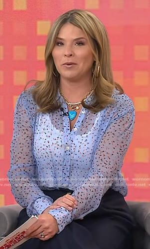 Jenna's blue floral blouse on Today