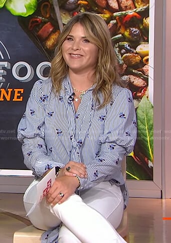 Jenna’s blue floral striped blouse on Today