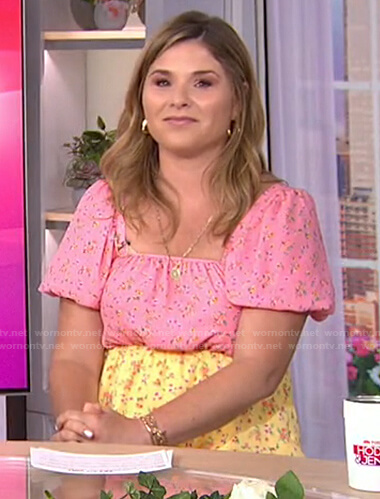 Jenna’s pink and yellow floral maxi dress on Today