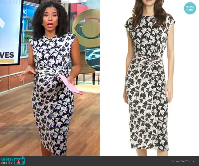 WornOnTV: Adriana Diaz’s mixed floral dress on CBS This Morning ...