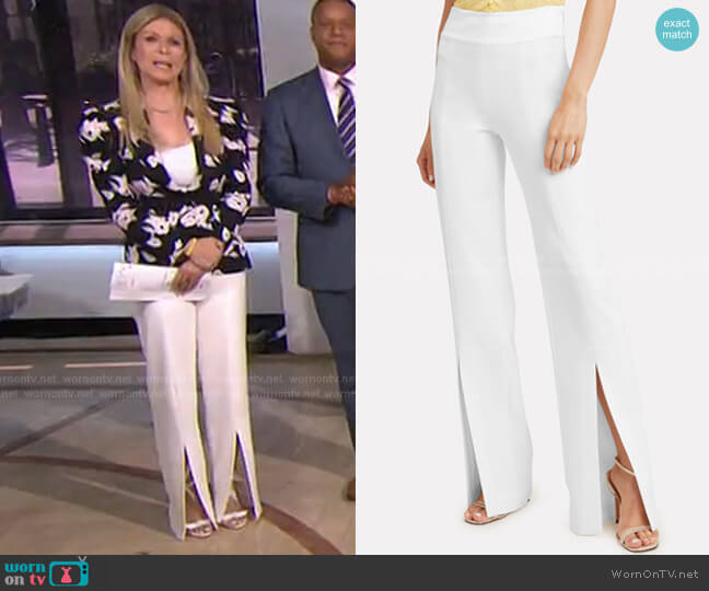 Satin-Combo Front-Slit Pants by Jonathan Simkhai worn by Jill Martin on Today