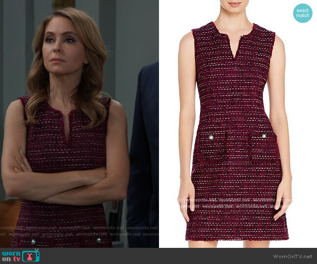 Sleeveless Tweed Dress by Karl Lagereld Paris worn by Olivia Falconeri (Lisa Lo Cicero) on General Hospital