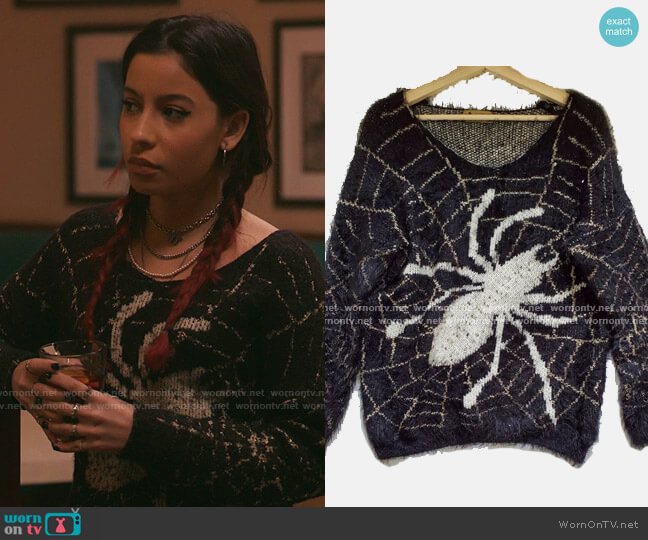 Katsumi Spider Sweater worn by Maya Jimenez (Izabella Alvarez) on The Republic of Sarah