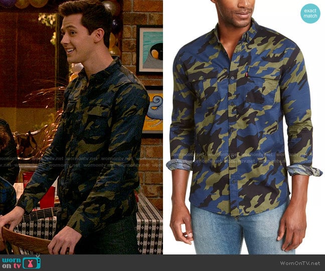 Levis Newski Camouflage Shirt worn by EJ (Matt Cornett) on High School Musical The Musical The Series