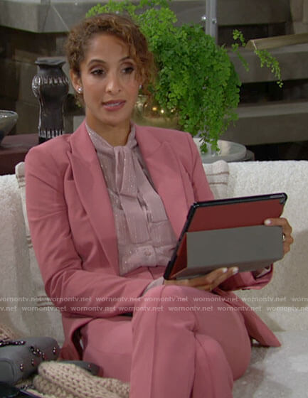 Lily’s pink suit on The Young and the Restless