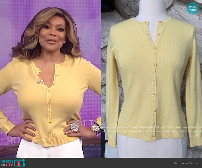 Cashmere Sweater by Lord and Taylor worn by Wendy Williams on The Wendy Williams Show