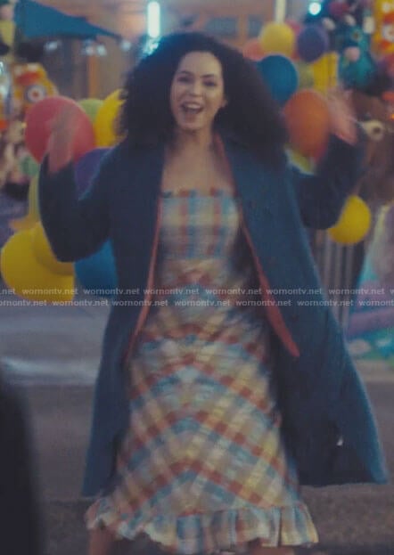 Macy’s rainbow plaid dress on Charmed