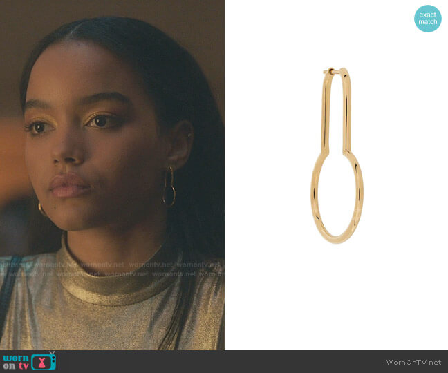 Punto Earring by Maria Black worn by Zoya Lott (Whitney Peak) on Gossip Girl