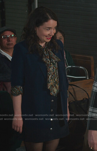 Marissa’s paisley metallic blouse on The Good Fight