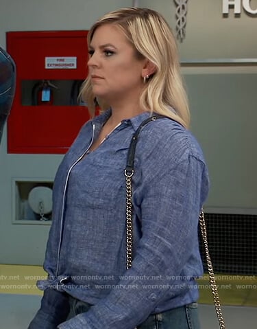 Maxie’s chambray shirt on General Hospital