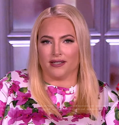 Meghan's white and pink floral top on The View