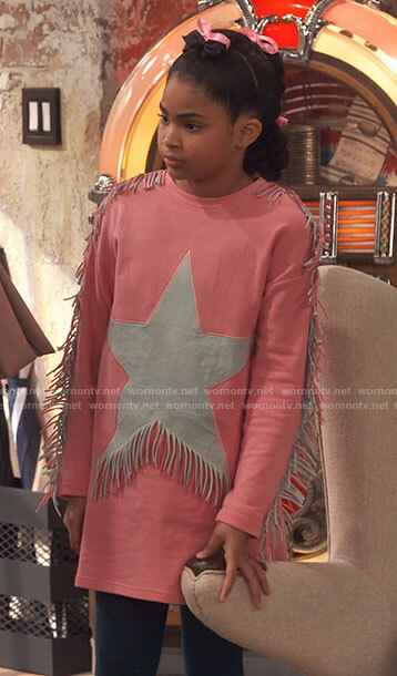 Millicent's pink fringed star dress on iCarly