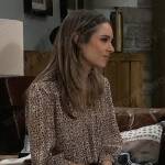Molly’s floral metallic blouse on General Hospital