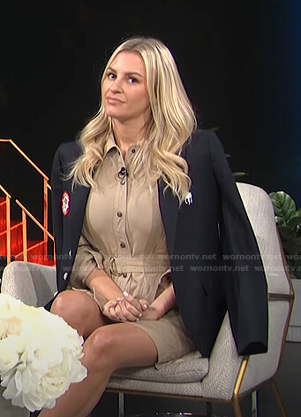 Morgan’s navy Olympic Team blazer on E! News Daily Pop