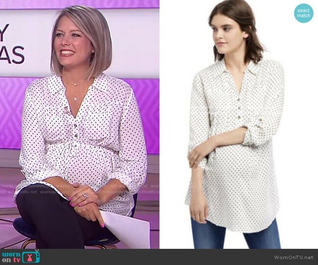 Polka-Dot Blouse by Motherhood Maternity worn by Dylan Dreyer on Today