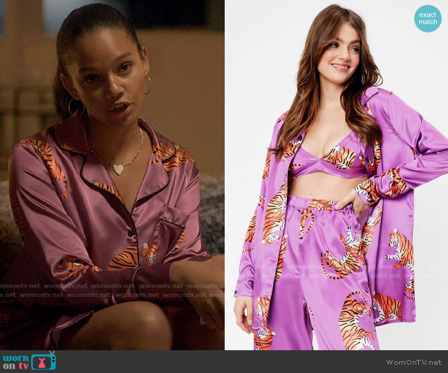 Nasty Gal Drive Me Wild Pajamas worn by Erin (Selena Sloan) on American Horror Stories