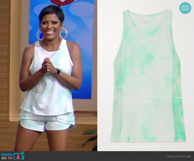 Icon Clash Tempo Luxe Tie-Dyed Dri-FIT Shorts by Nike worn by Tamron Hall on Live with Kelly and Ryan