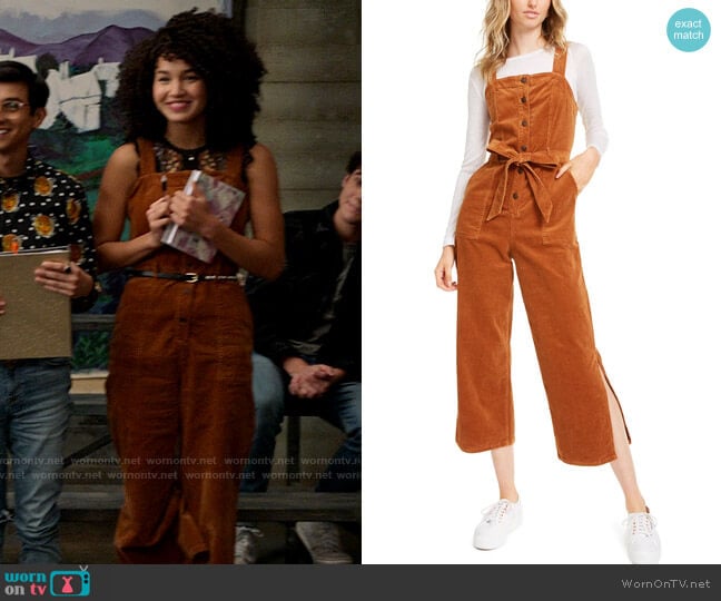 OAT Corduroy Side-Slit Jumpsuit worn by Gina (Sofia Wylie) on High School Musical The Musical The Series