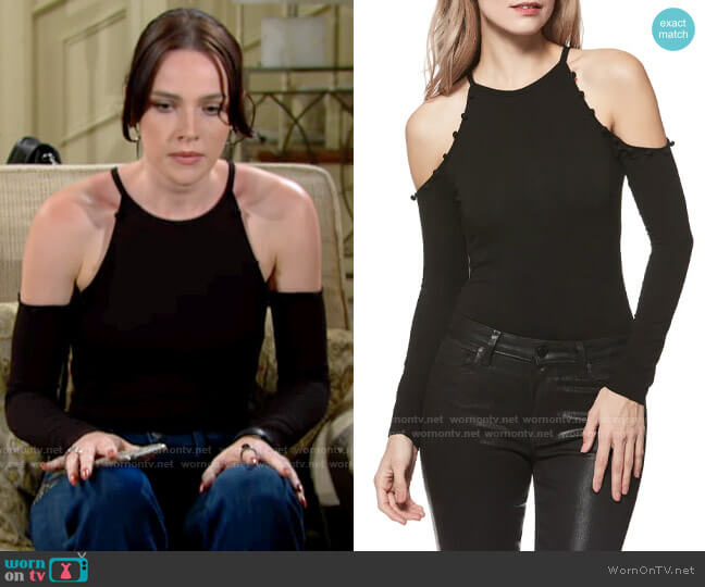 Paige Siana Bodysuit worn by Tessa Porter (Cait Fairbanks) on The Young and the Restless
