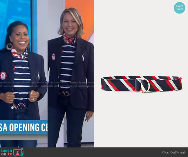 Team USA Closing Ceremony Belt by Ralph Lauren x Team USA worn by Dylan Dreyer on Today