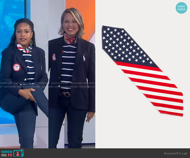 Team USA Opening Ceremony Scarf by Ralph Lauren x Team USA worn by Dylan Dreyer on Today