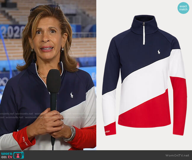 Team USA Quarter-Zip Pullover by Polo Ralph Lauren worn by Hoda Kotb on Today